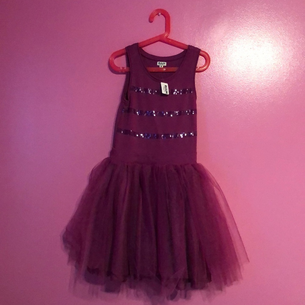 Ruum purple tulle sequin dress